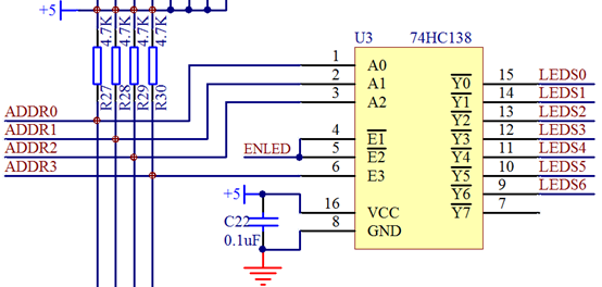 74HC138译码器原理图