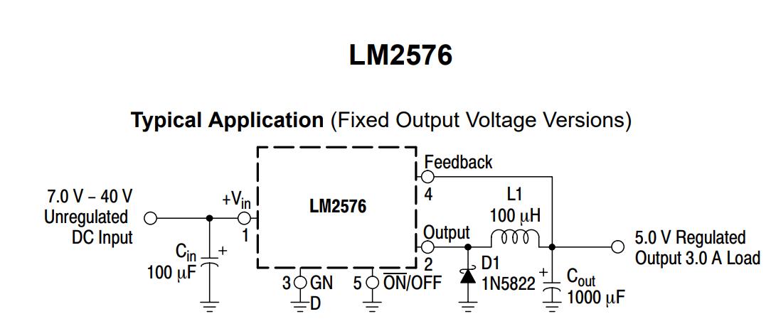 LM2576芯片引脚及功能
